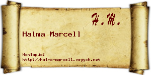 Halma Marcell névjegykártya